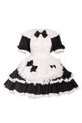 Sweet Maid Short Sleeves Double-Layered Ruffle Bowknot Lolita Dress 2 Colors - Product - 6