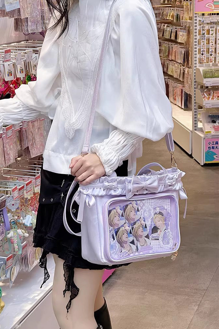 [Ballet Holiday] Ruffled Bow Sweet Japanese Crossbody Shoulder Lolita Itabag 10 Colors - Product - 19