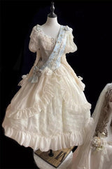 Ivory Crown Coronation Ruffle Hanayome Cardigan Bowknot Lace Sweet Gorgeous Lolita Dress - Product - 2