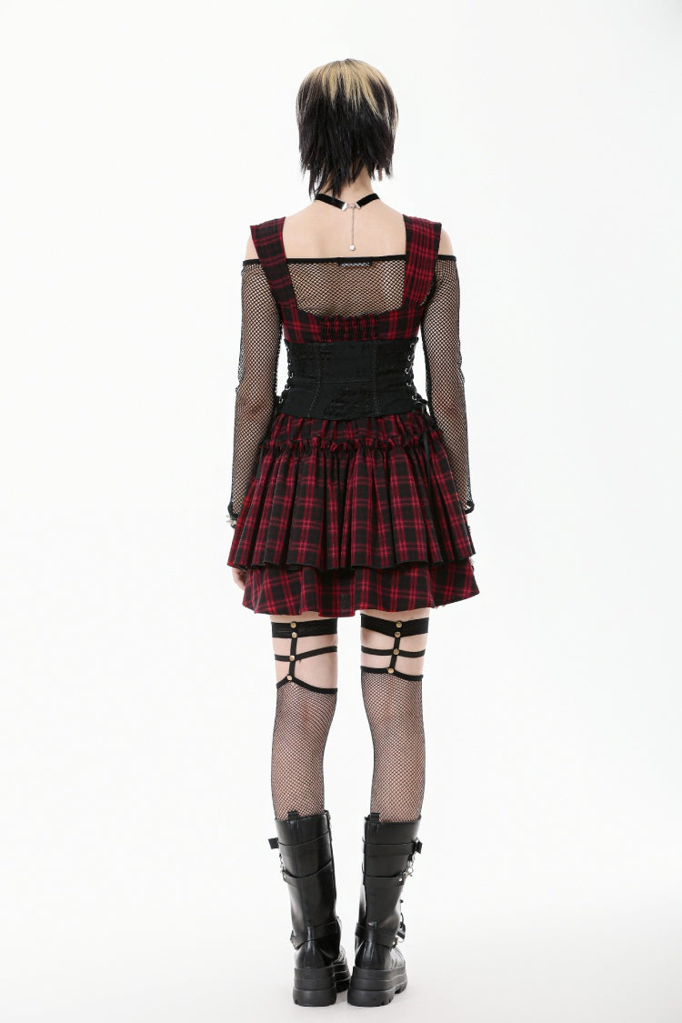 Black Floral Pattern Lace-Up Zippered Women's Gothic Waist Corset - Product - 4