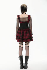 Black Floral Pattern Lace-Up Zippered Women's Gothic Waist Corset - Product - 4