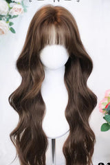 Flaxen Gold Big Wavy Long Curls Hair Sweet Effortless Chic Lolita Wig - Product - 2