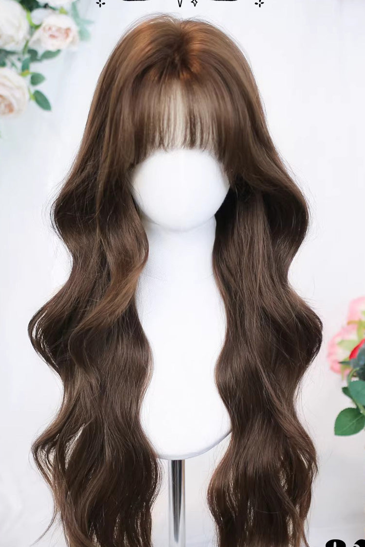 Flaxen Gold Big Wavy Long Curls Hair Sweet Effortless Chic Lolita Wig - Product - 2