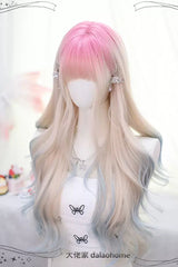Secondary Gradient Multi-Color Long Curly Sweet Lolita Wigs - Product - 2