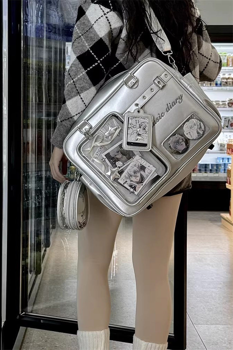 Classic Large Capacity Embroidered Crossbody Lolita Itabag 3 Colors - Product - 8