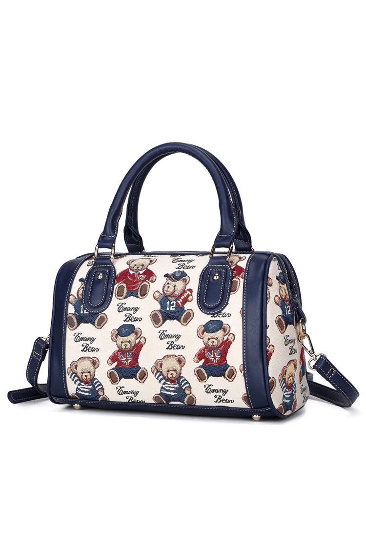 Bear Print Casual Sweet Lolita Shoulder Bag 5 Colors - Blue - 8