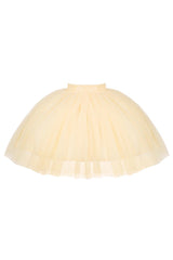 Yellow [Sissi's Pilgrimage] Off Shoulder Ruffle Bowknot Lace Sweet Lolita Skirt (Short Version) - Product - 5