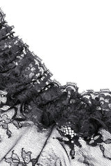 Black Off Shoulder Long Flare Sleeves Lace Women's Gothic Romantic Top - Product - 15