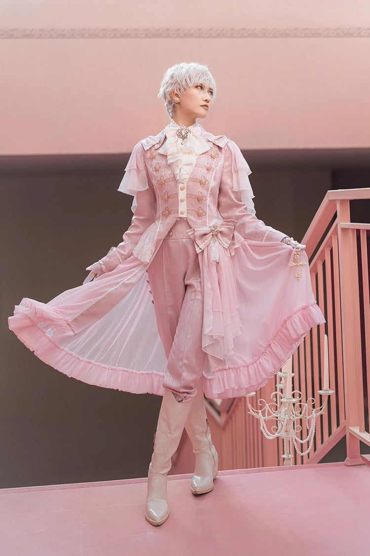 Pink Glass Castle Elegant Handsome Prince Ouji Fashion Lolita Pants - Product - 4