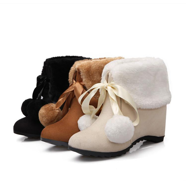 Cute Loli Furball Sweet Lolita Boots 3 Colors - Product - 3