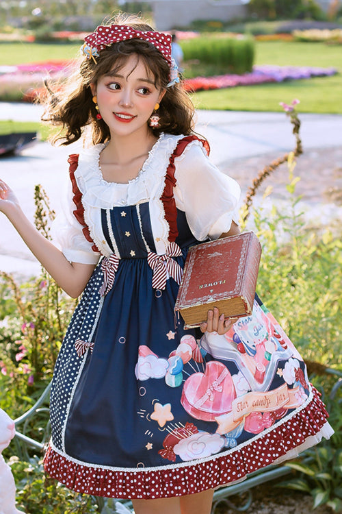 Candy Jar Print Ruffled Sweet Lolita JSK Dress - Product - 5