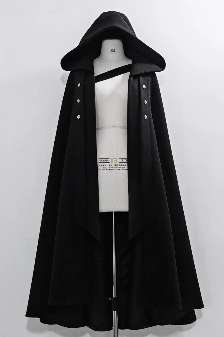 Black [Code 003] Long Sleeves Bow Vintage Elegant Prince Handsome Ouji Lolita Blouse Pants Cloak Set - Product - 3