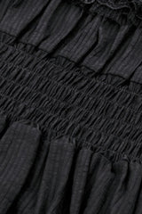 Black Lace Ruffled Stand Collar Long Puff Sleeves Cut-Out Women's Gothic Grad Dress - Product - 15