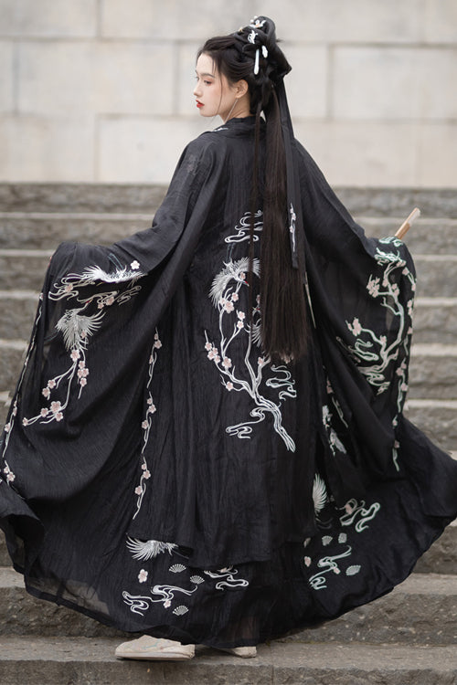 Original Chinese Ancient Style Heyungui Hand Embroidery Sweet Hanfu Dress Full Set - Product - 5