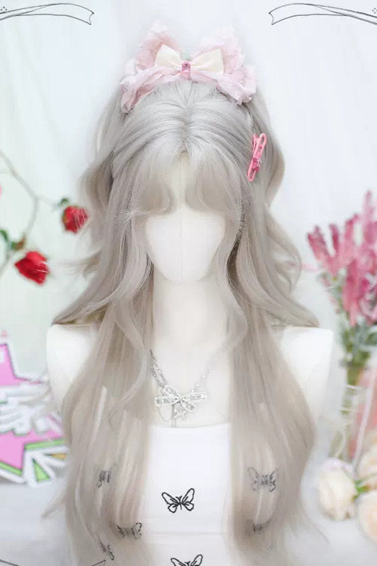 Beige Secondary Sweet Lolita Long Curly Wigs - Beige - 1