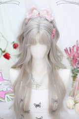 Beige Secondary Sweet Lolita Long Curly Wigs - Beige - 1