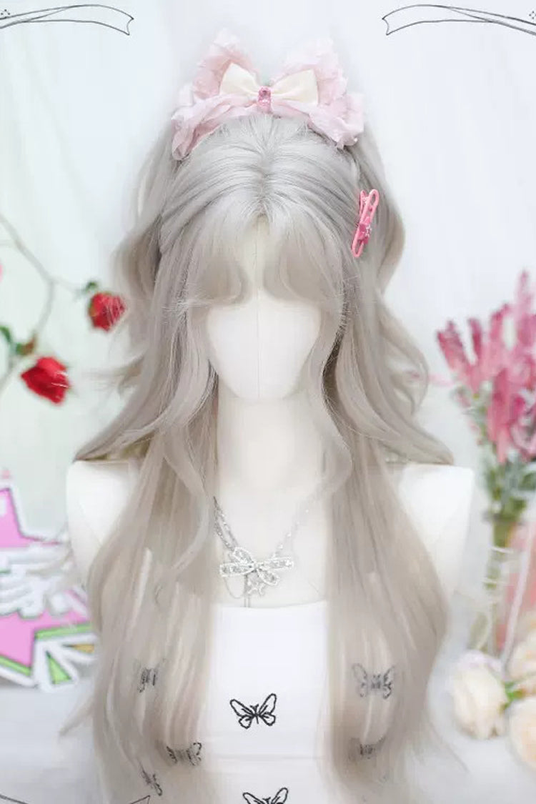 Beige Secondary Sweet Lolita Long Curly Wigs - Beige - 1