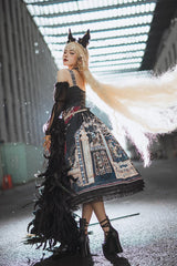 Dusk Best Egyptian Style Print Ruffle Gothic Lolita Dress 3 Colors - Product - 8