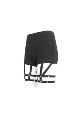 Black Spaghetti Straps Womens Steampunk Shorts - Product - 6