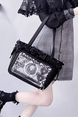 [Ballet Holiday] Ruffled Bow Sweet Japanese Crossbody Shoulder Lolita Itabag 10 Colors - Product - 17