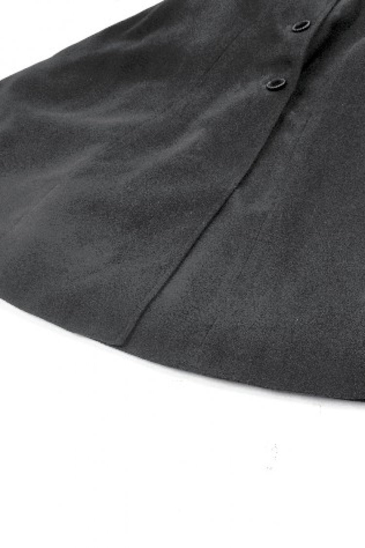 Black Floral Embroidered Peter Pan Collar Long Sleeves Bowknot Women's Gothic Coat - Product - 18