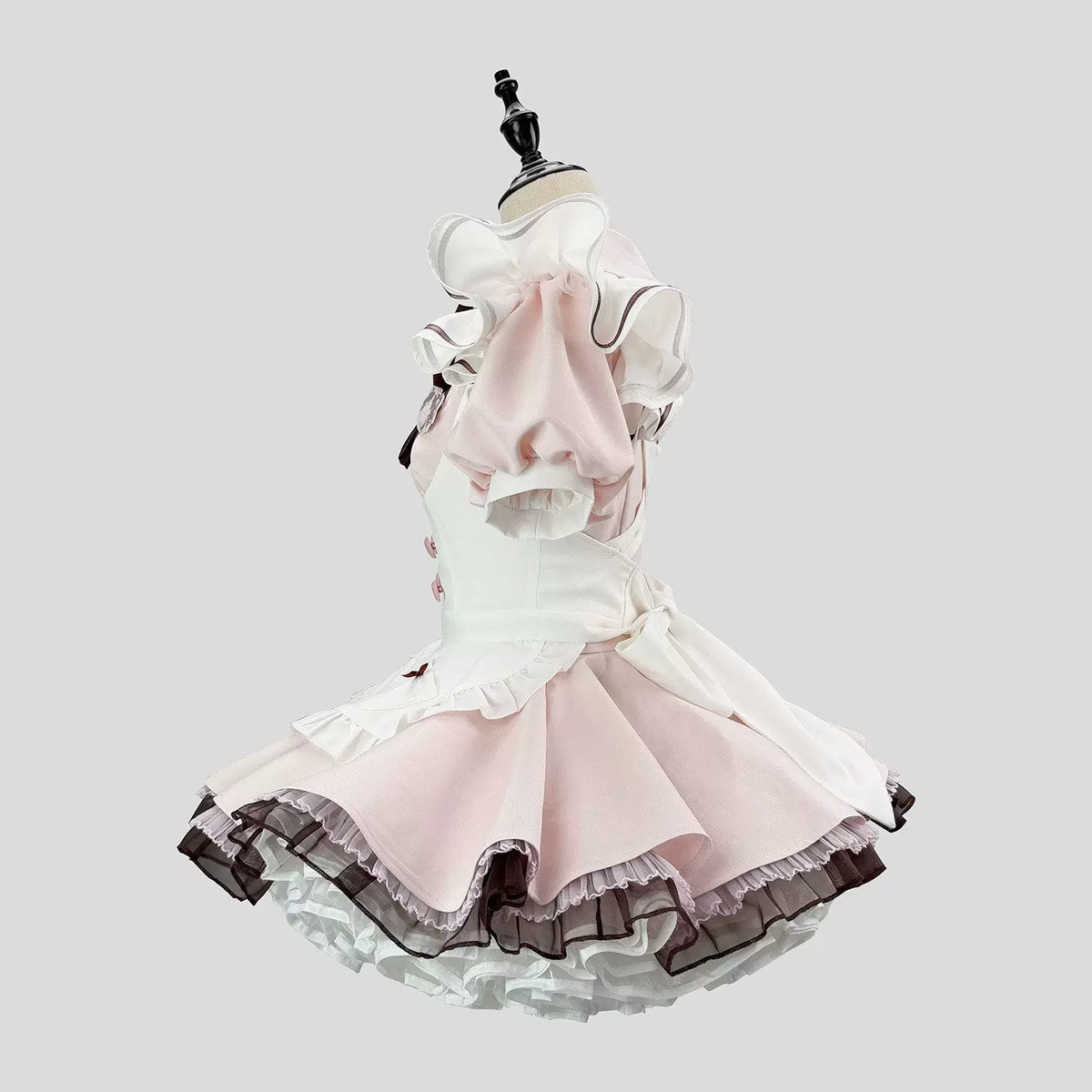 Cute Maid Lolita Dress with Heart Buttons and Bow Charm - view 3