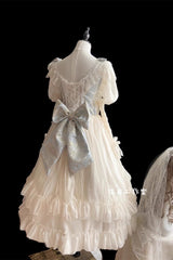 Ivory Crown Coronation Ruffle Hanayome Cardigan Bowknot Lace Sweet Gorgeous Lolita Dress - Product - 4