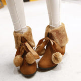 Cute Loli Furball Sweet Lolita Boots 3 Colors - Brown - 2