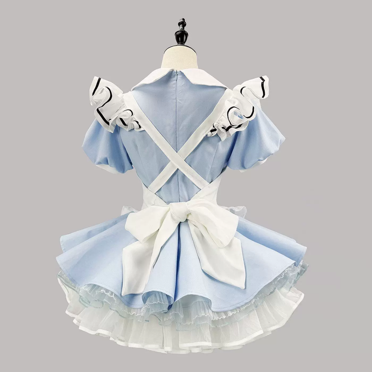 Cute Maid Lolita Dress with Heart Buttons and Bow Charm - view 13