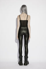 Black Off Shoulder Spliced Slim Mesh Eyelet Women's Punk Cool Corset - Product - 4