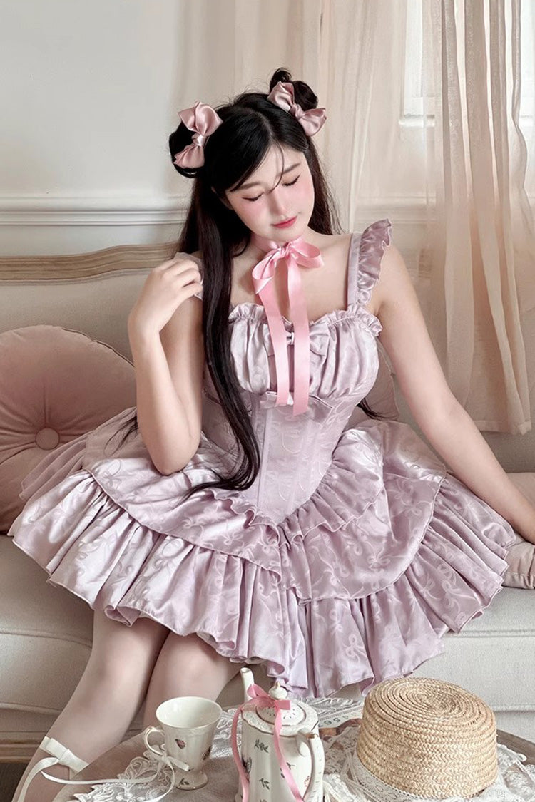 Angel Ribbon Multi-layer Ruffle Lace Sweet Lolita Dress 3 Colors - Product - 8