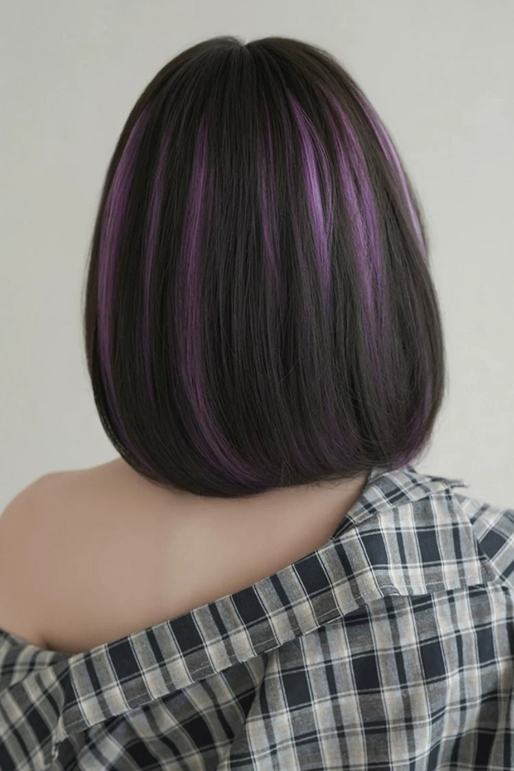 Face-Framing Highlights Layered Short Bob Sweet Lolita Wig 2 Colors - Product - 4