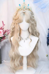 Special Center Part Loose Waves Sweet Lolita Wig 2 Colors - Walnut-Blonde - 1