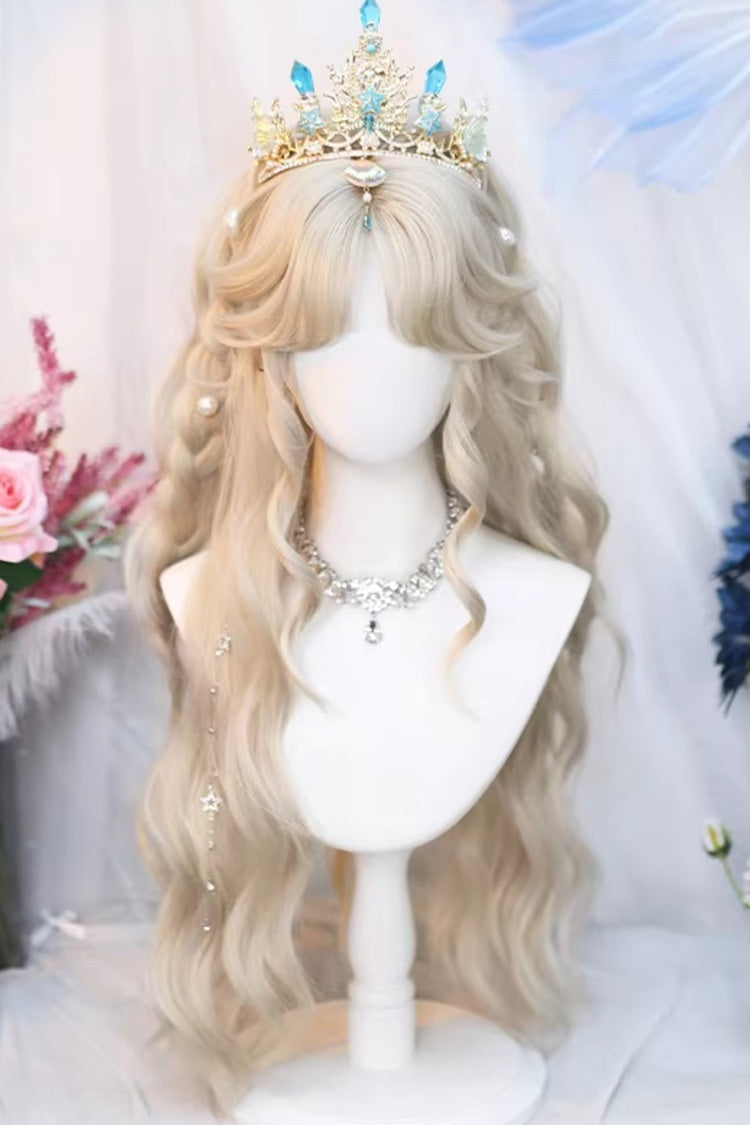 Special Center Part Loose Waves Sweet Lolita Wig 2 Colors - Walnut-Blonde - 1
