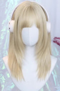 Curtain Bangs Dritto Dolce Parrucca giapponese Lolita 3 colori vista frontale