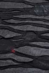 Black/Red Contrast Color Print Ripped Women's Gothic Dress - Product - 7