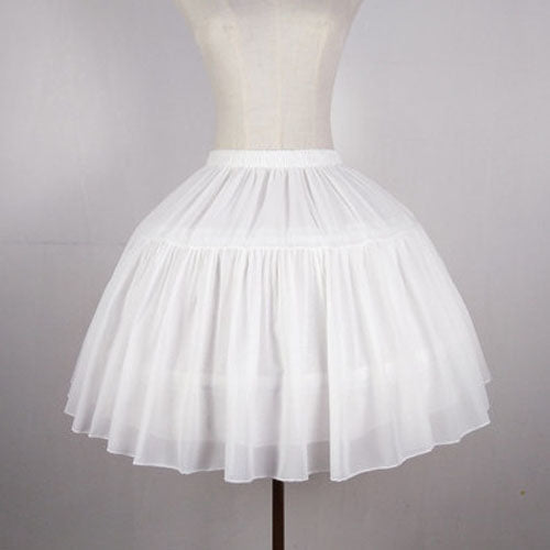 Daily Fishbone Chiffon Lolita Petticoat - White - 1