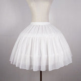 Daily Fishbone Chiffon Lolita Petticoat - White - 1
