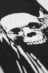 Black Punk Skull Wing Printed Womens Pants - Product - 4