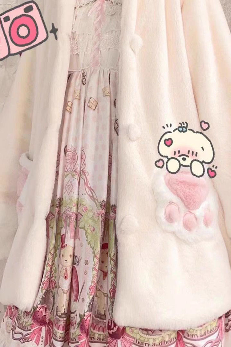 [Sleepy Bear and Cat] Long Sleeves Hooded Sweet Lolita Coat 3 Versions - Product - 2