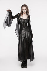 Black Off Shoulder Lace Lace-Up Slim Irregular Women's Gothic Jsk Wedding Dress - Product - 7
