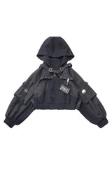 Black [Retrograde Orbit] Long Sleeves Gothic Ouji Lolita Short Coat and Pnats Set - Coat - 6