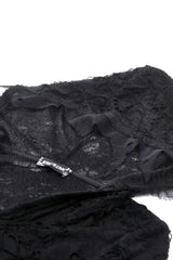 Black Evil Devil Long Flared Sleeves Ripped Women's Gothic Hooded Slim Dress - Product - 12