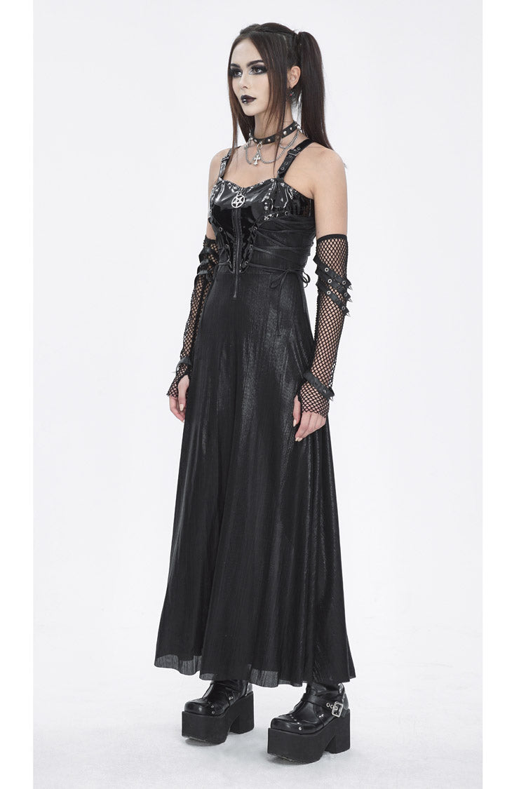 Black Buckle Strap Eyelets Womens Gothic Jsk Dress - Product - 4