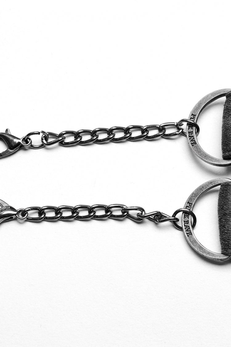 Skull Print Rivets Decoration Women's Steampunk Military Choker 2 Colors - Product - 8