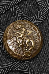 Black Sleeveless Double Breasted Retro Metal Button Decoration Mens Steampunk Vest - Product - 6