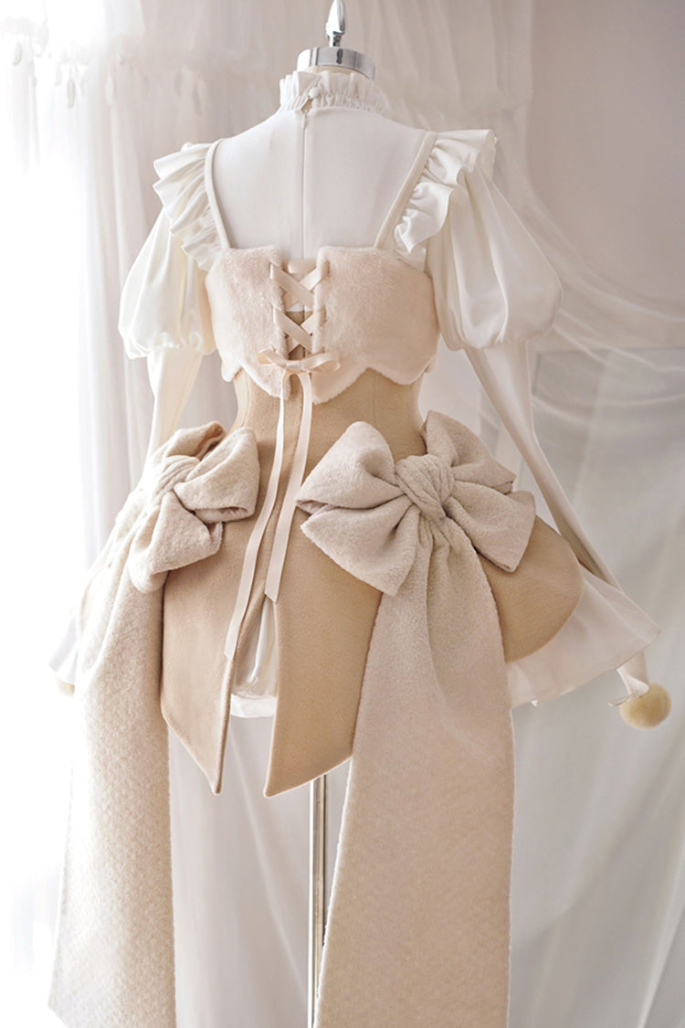 Stand Up Collar Long Sleeves High Waisted Thickened With Vest Sweet (Dress Only) detail view 13