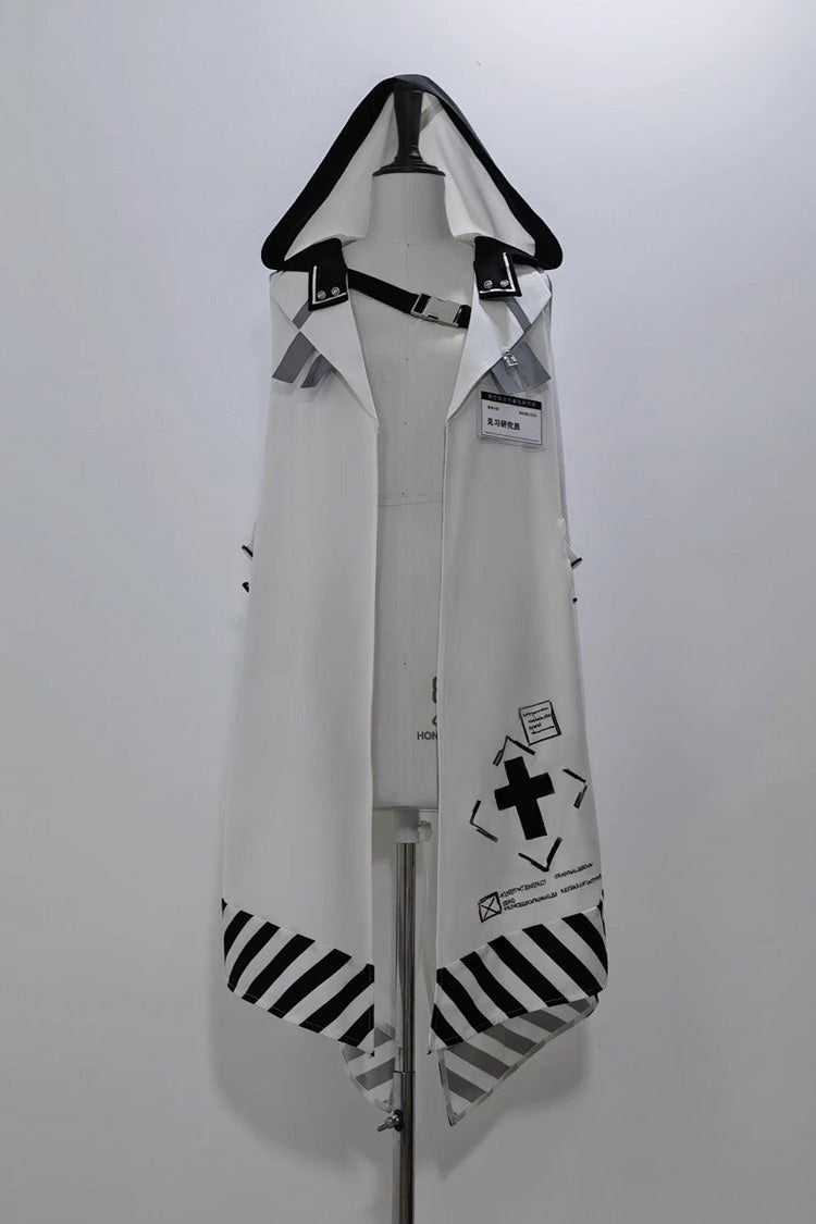 White Handsome Ouji Lolita Fashion Cloak - Product - 2