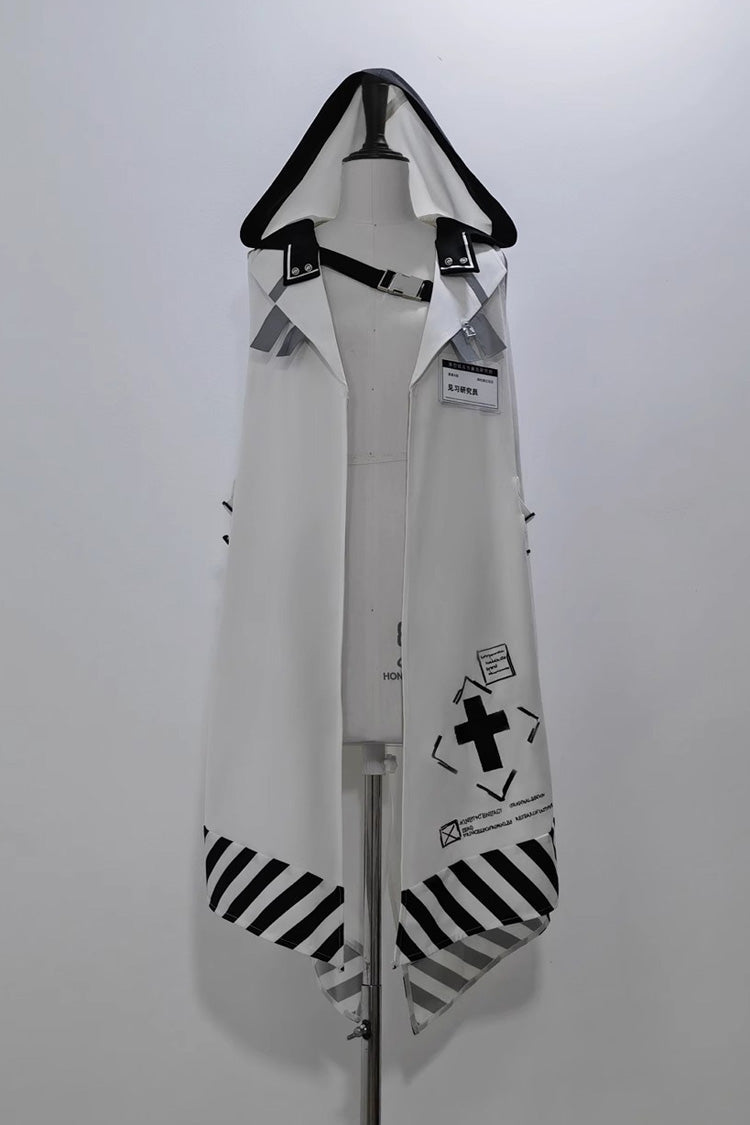 White Handsome Ouji Lolita Fashion Cloak - Product - 2