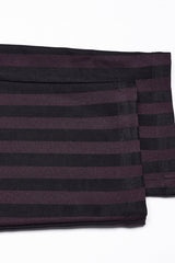 Black/Red High Waisted Striped Print Men's Gothic Suit Pants - Product - 7